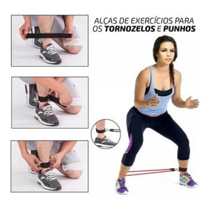 Kit de Elásticos Fitness Completo – Treine em Casa com Eficiência e Praticidade
