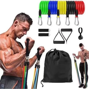 Kit de Elásticos Fitness Completo – Treine em Casa com Eficiência e Praticidade
